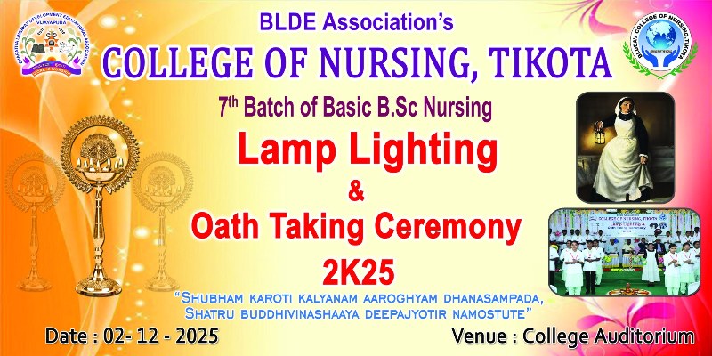BLDE College of Nursing in Tikota - News & Events - 2025